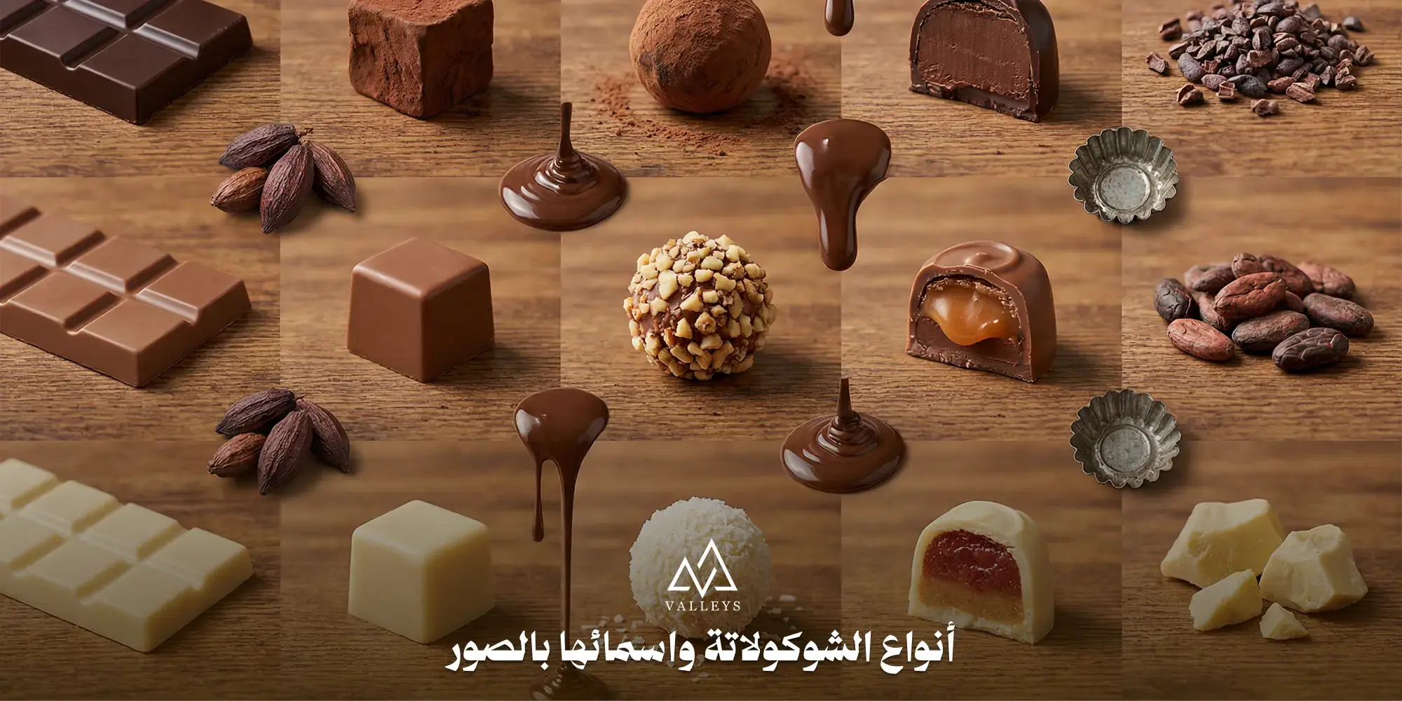 أنواع الشوكولاتة واسمائها بالصور